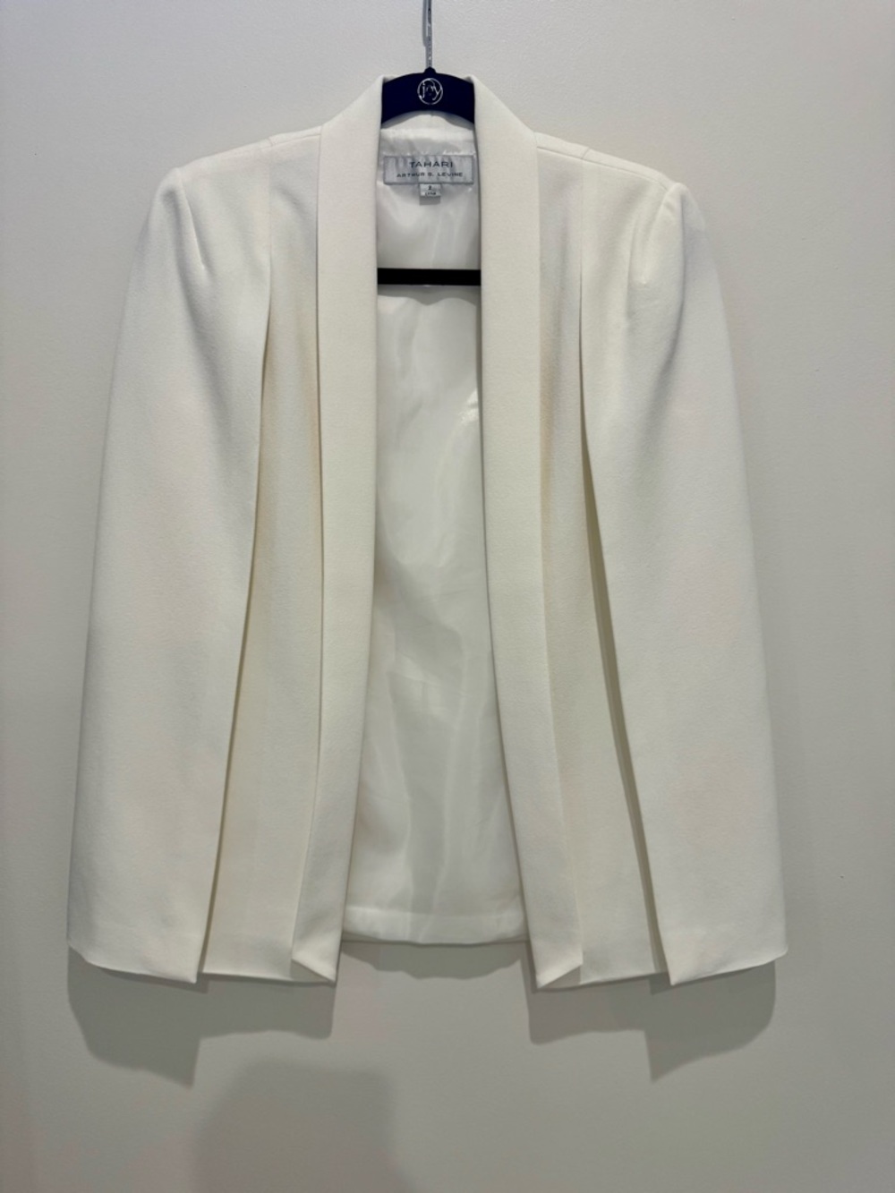 Tahari ASL Women's Ivory Cape Open Blazer